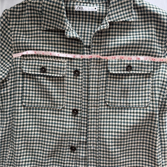 Zara womens / mens shaket over shirt Houndstooth Shirt Jacket size L - Picture 11 of 11